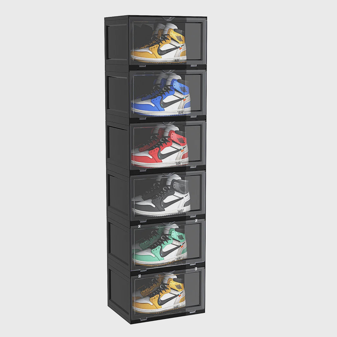 6 Tier Black Shoe Organiser