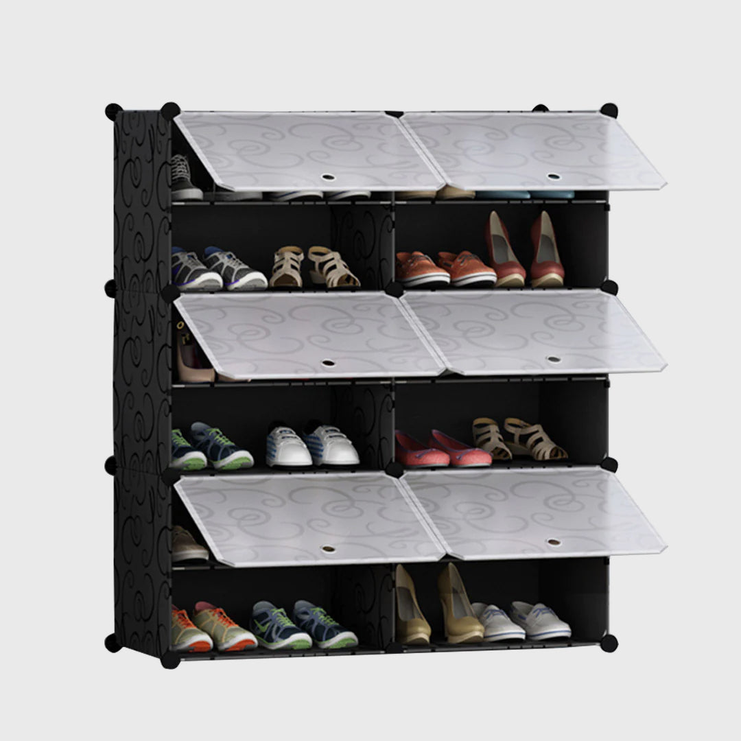 6 Tier 2 Column Shoe Rack Organizer