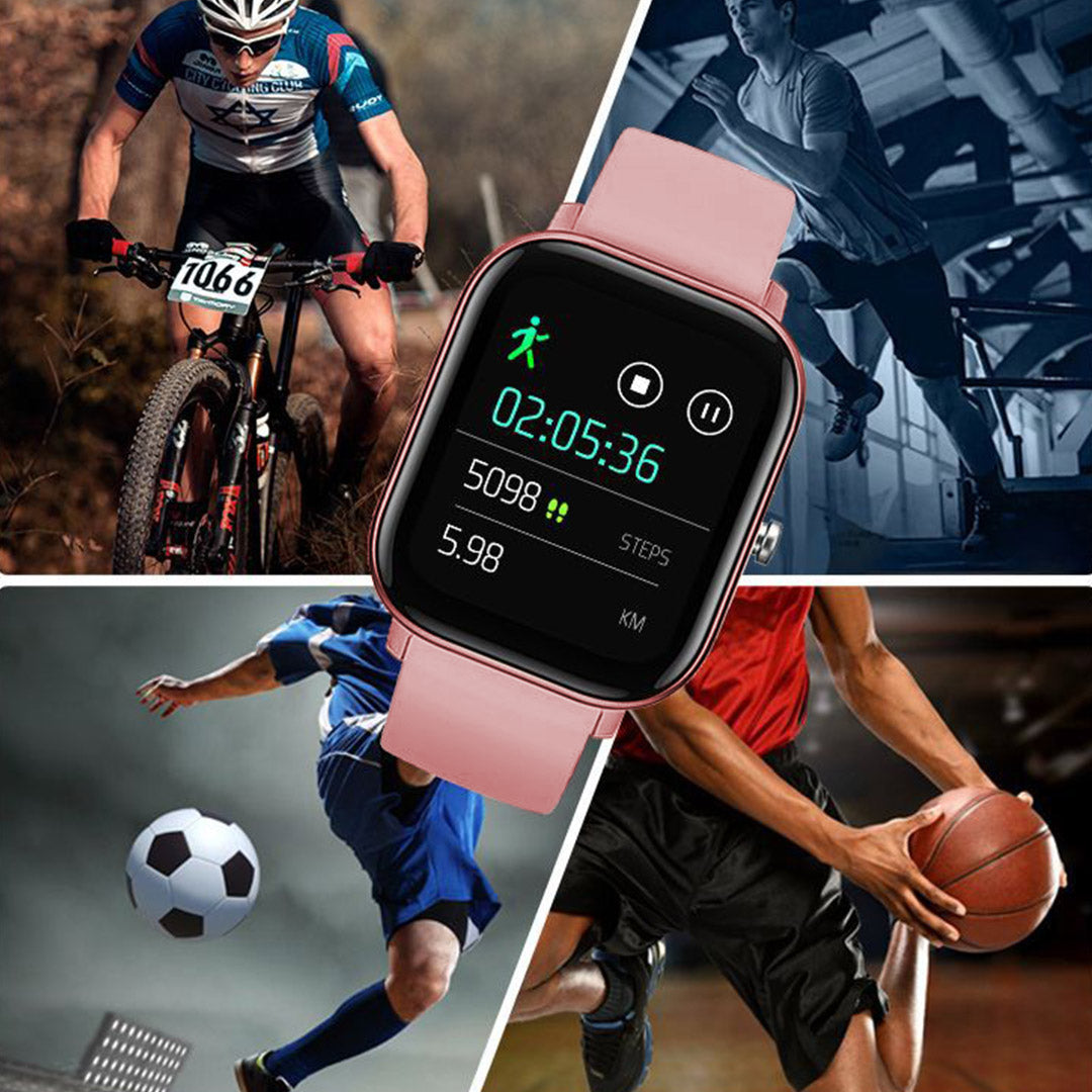 Waterproof Smart Watch Heart Rate Monitor P8 Pink