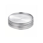17cm Premium Silver Grilling Plate Heat Resistant for BBQs Cooking Kitchen Essential