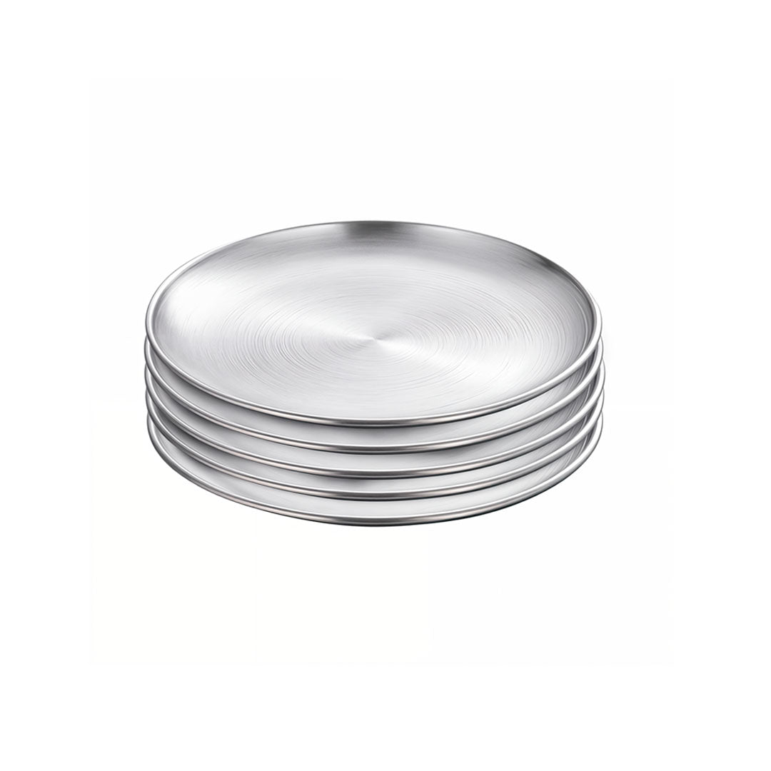 17cm Premium Silver Grilling Plate Heat Resistant for BBQs Cooking Kitchen Essential