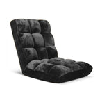 Floor Recliner Folding Lounge Black