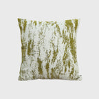 50cm Throw Pillow White and Olive Green Deluxe Polyester Fiber