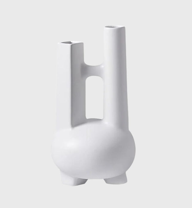 Ornament Modern Geometric Vase Minimalist Double Tube