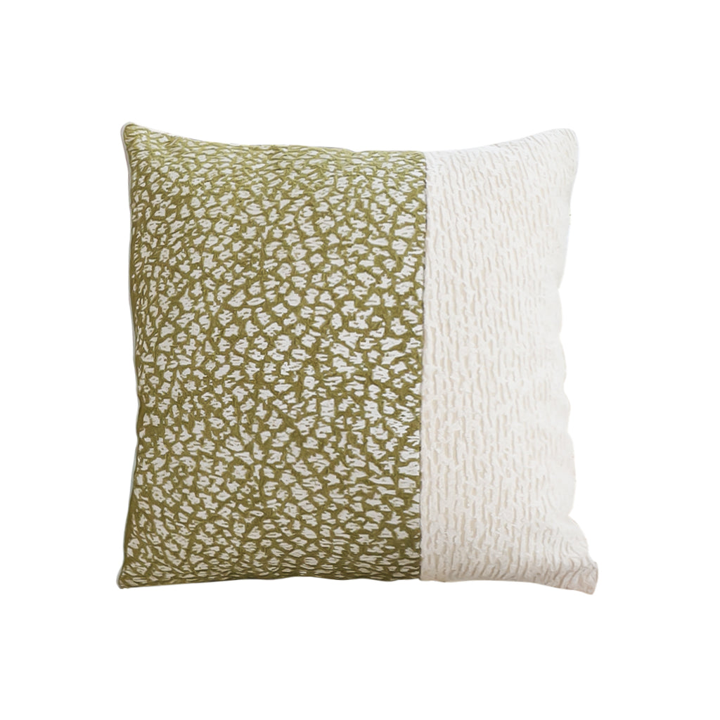 SOGA 50cm Modern Two-Tone Textured Block Design Throw Pillow