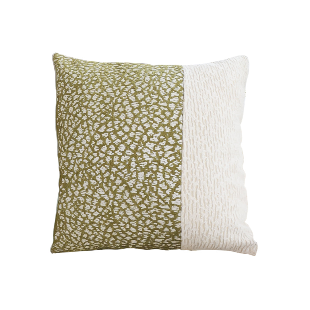 SOGA 50cm Modern Two-Tone Textured Block Design Throw Pillow