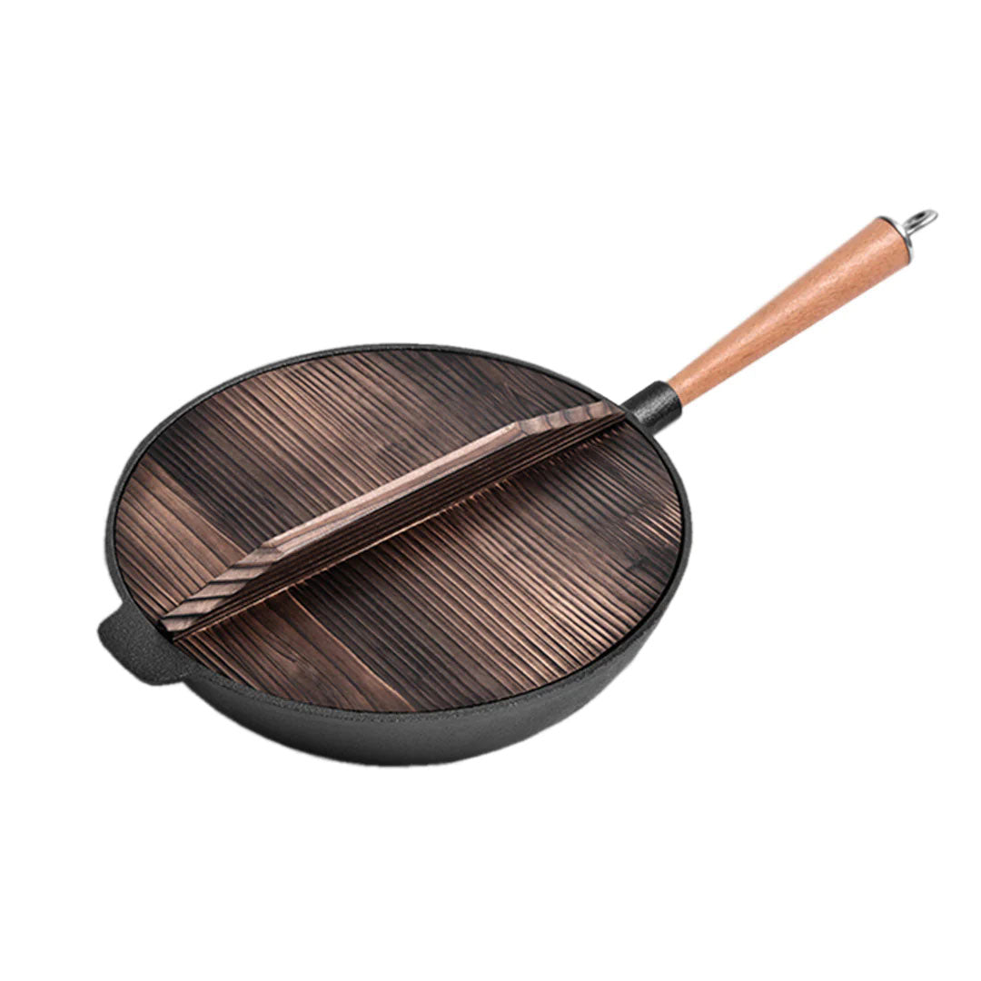 31cm Cast Iron Wok FryPan