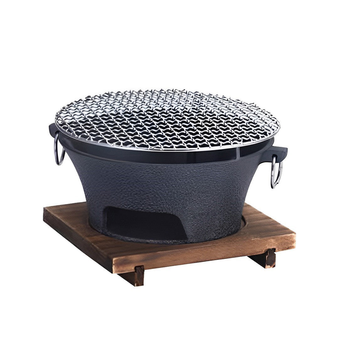 Small Cast Iron Round Stove Charcoal Table Net Grill