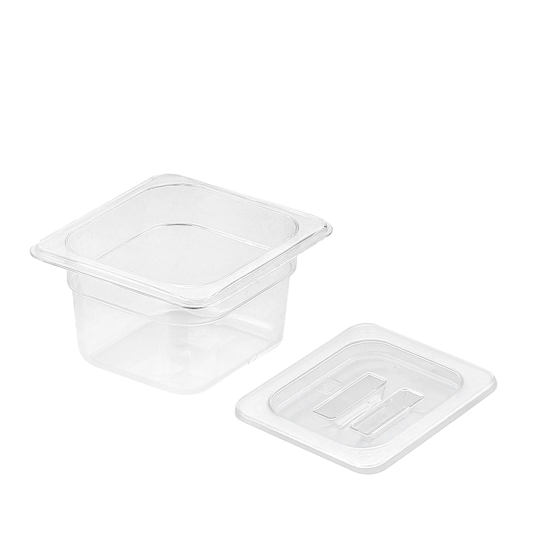 100mm Clear GN Pan 1/6 Food Tray with Lid