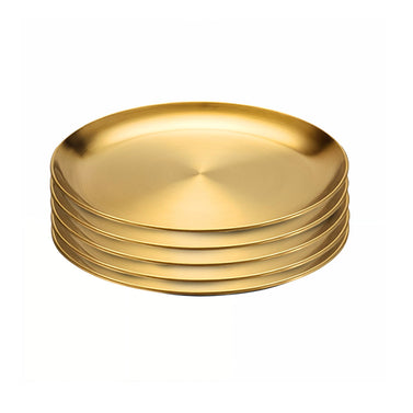 SOGA 26cm Premium Gold Grilling Plate - Durable, Heat-Resistant Perfect for BBQs and Outdoor Cooking Kitchen Essential