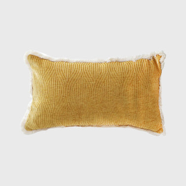 35cm Throw Pillow Turmeric Yellow Aesthetic Chenille Texture