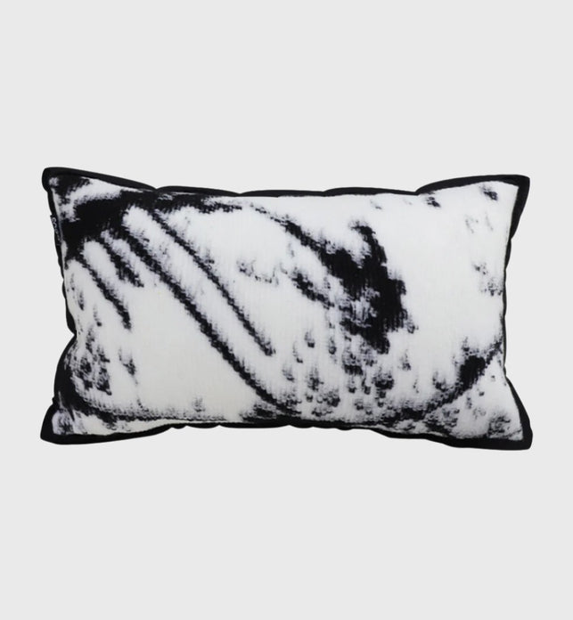 35cm Throw Pillow  Black and White Leopard Thick Premium Polyester Fiber