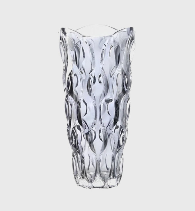 SOGA 30cm Glass Grey Vase Crystal VASE Thick Modern Home Decor