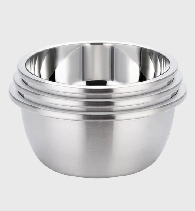 SOGA 3Pcs Matte Stainless Steel Mixing Bowl