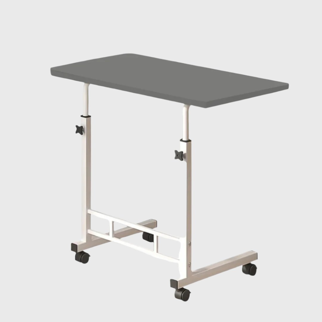 SOGA 40x80cm Black Bedside Table Movable Bedroom Desk Student Computer Table