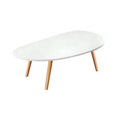 SOGA 80x40cm White Living Room Nordic  Coffee Table Simple Modern Home Style