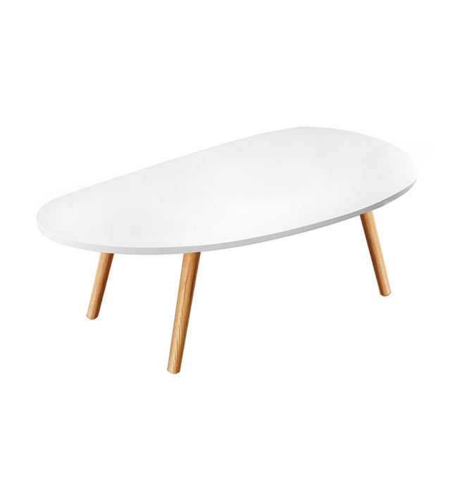 SOGA 80x40cm White Living Room Nordic  Coffee Table Simple Modern Home Style