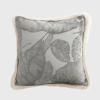 SOGA 45cm Wabi-sabi Raised Embroidery Leaf & Square Throw Pillow