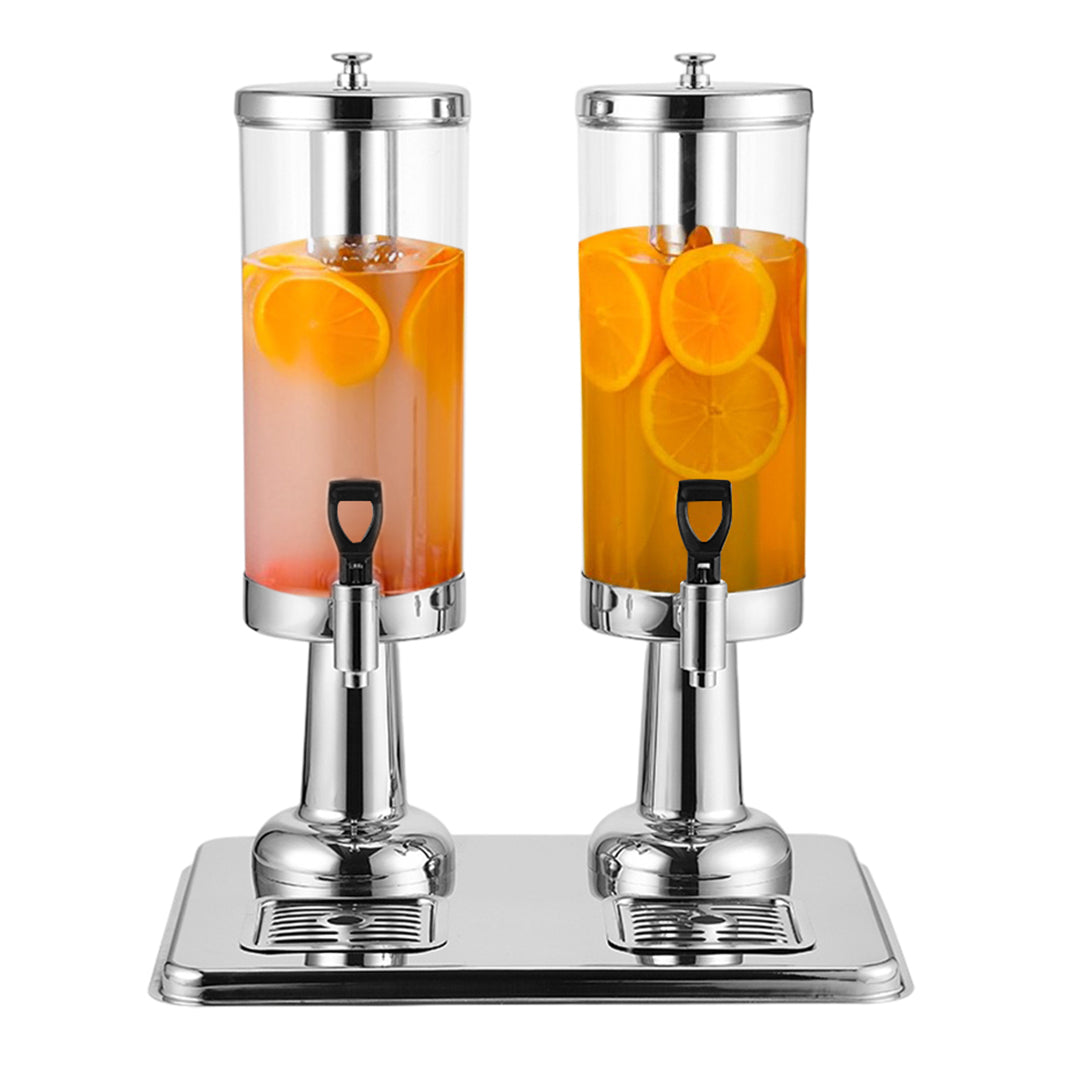 6L Dual Silver Stainless Steel Beverage Dispenser