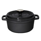Cast Iron Porcelain Casserole 5L Black 24cm