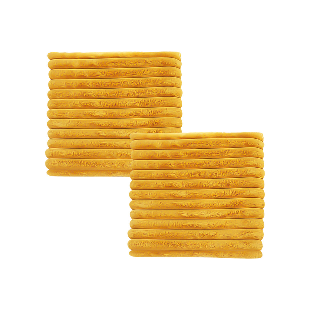 SOGA 2X 45cm Golden Corduroy Soft Leaning Plush  Seat Pillow