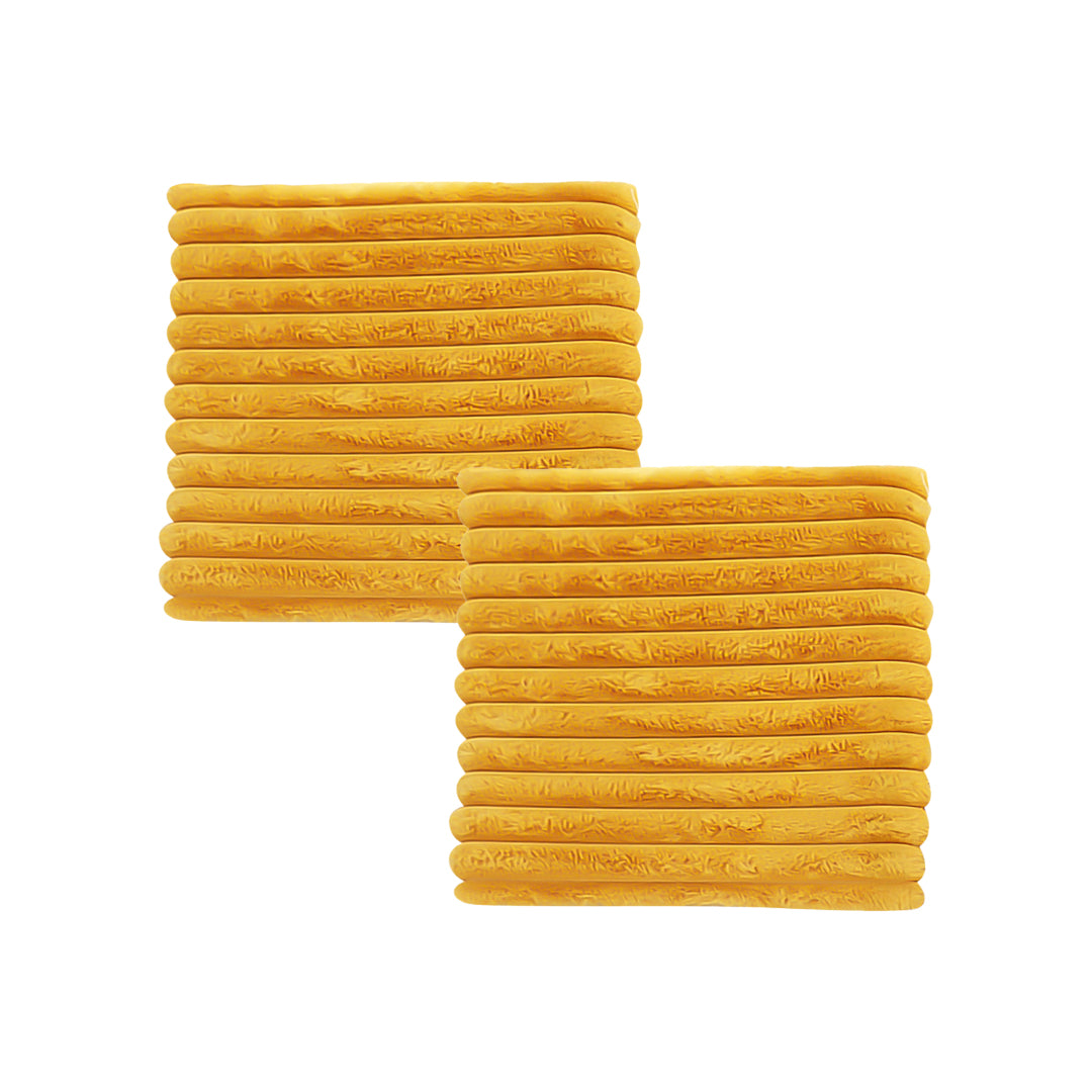 SOGA 2X 45cm Golden Corduroy Soft Leaning Plush  Seat Pillow