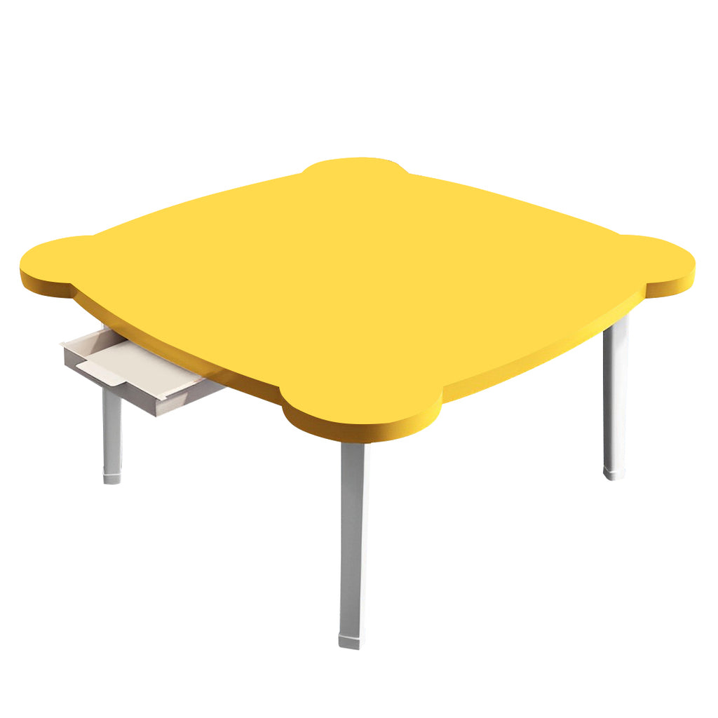 Yellow Minimalist Cat Ear Portable Floor Table