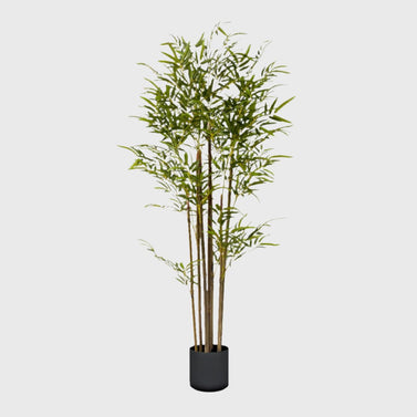 SOGA 120cm Lucky Bamboo Tree Bambusa Vulgaris Artificial Plant w/ 7 Branches Home Accent Decor