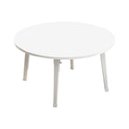 White Portable Round Floor Table