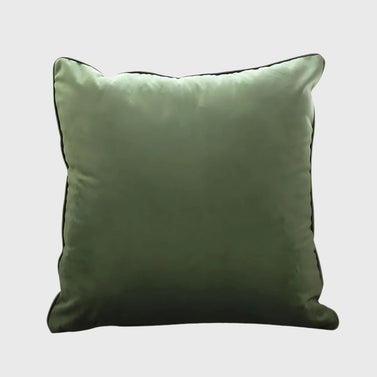 SOGA 45cm Subtle Army Green Foliage Velvet Square Throw Pillow