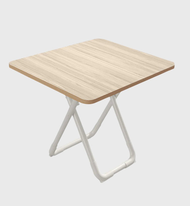 80cm Light Square Table with White Legs