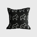 45cm Throw Pillow Black Teddy Fleece Square