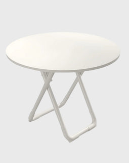 80cm White Modern Minimalist Table with Sleek Surface