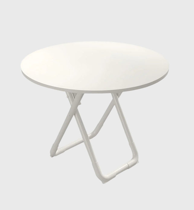 80cm White Modern Minimalist Table with Sleek Surface