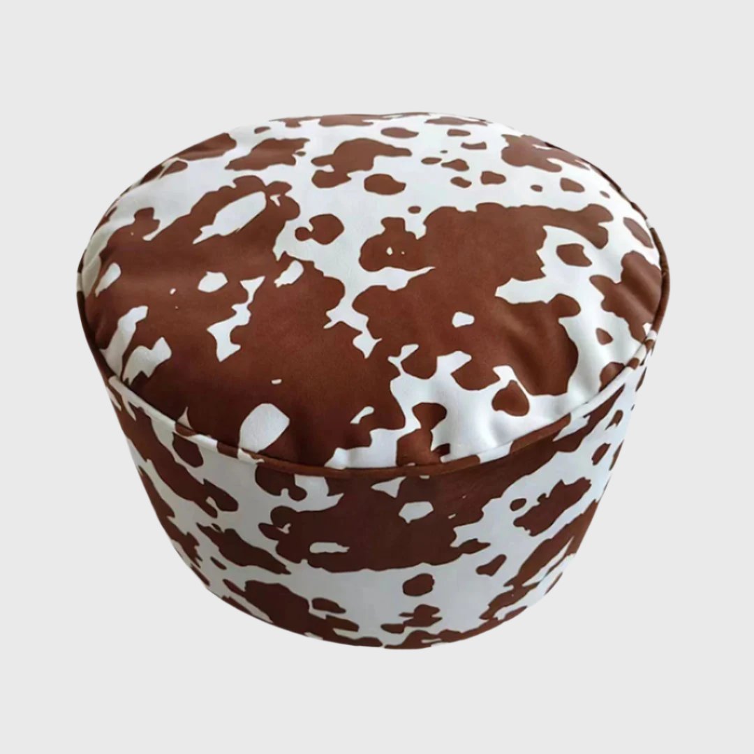 48x35cm Round Soft Pouffe Seat Cushion Elegant Home Accent