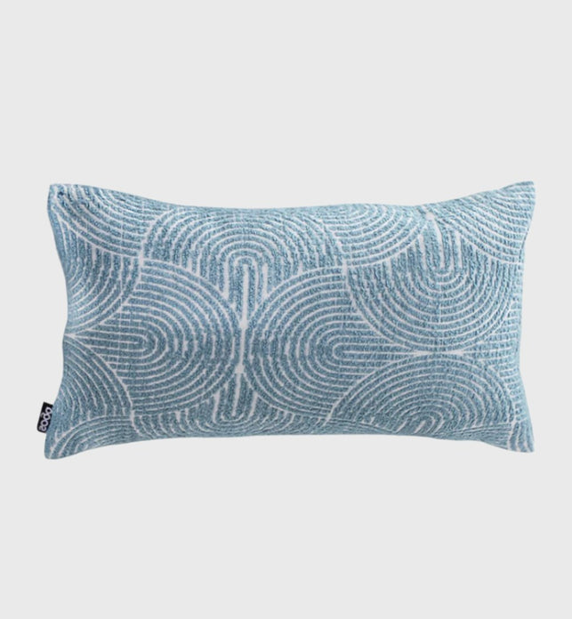 35cm Blue Throw Pillow Geometric Indoor and Outdoor Corded