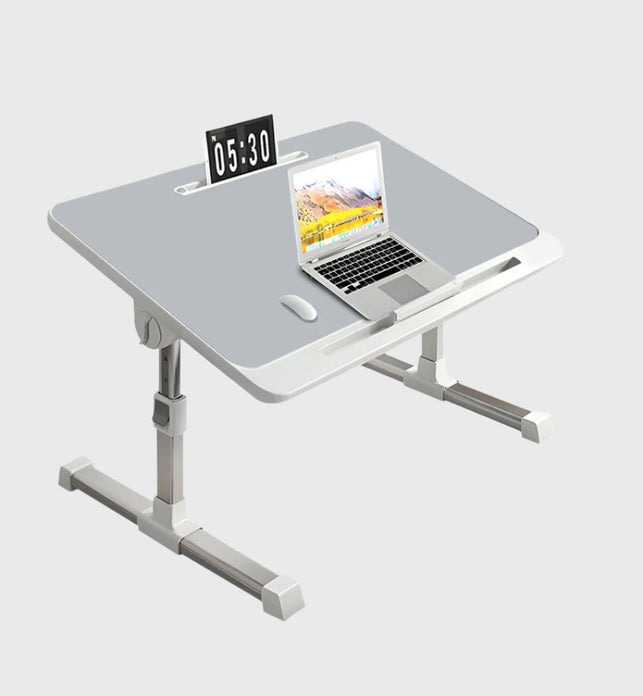 SOGA 60X40cm Grey Small Laptop Bed Portable Foldable Study Table Adjustable