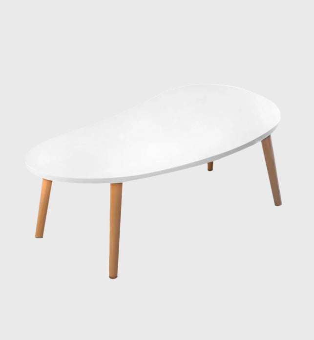 SOGA 80x40cm White Living Room Nordic  Coffee Table Simple Modern Home Style