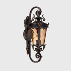 Vintage Lantern 70cm Aluminum & Glass Wall Light Classic Lantern