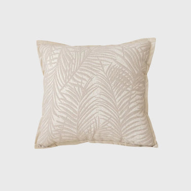 SOGA 45cm Elegant Palm Leaf Texture & Jacquard Square Throw Pillow