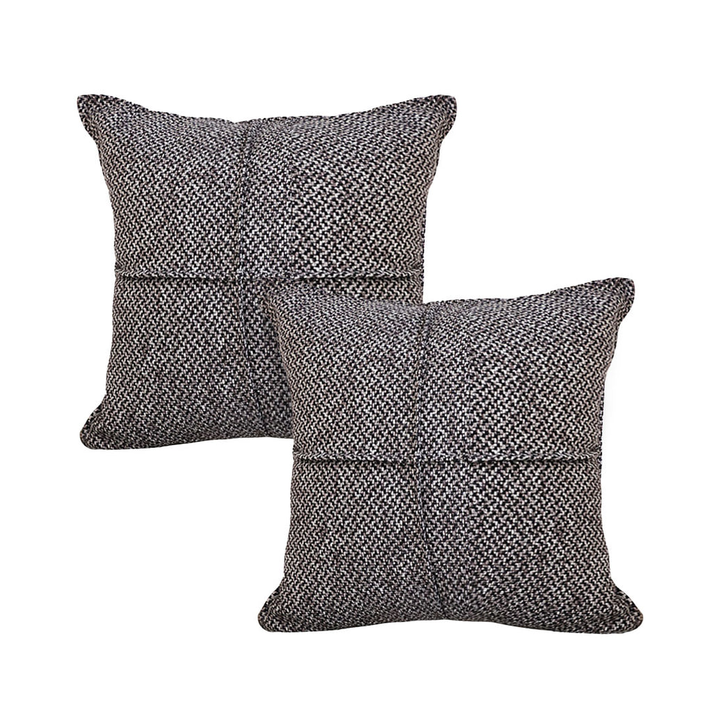 SOGA 2X 45cm Herringbone Textured Woven Square Cushions