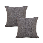 SOGA 2X 45cm Herringbone Textured Woven Square Cushions