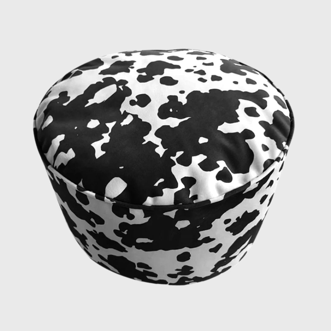 48x35cm Round Soft Pouffe Seat Cushion Elegant Home Accent Décor