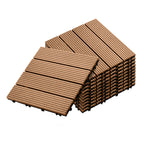 Coffee DIY Wooden Composite Decking Tiles  Set of 11
