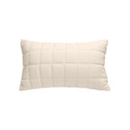 SOGA 30cm Beige Quilted Grid Pattern Decorative Throw Pillow
