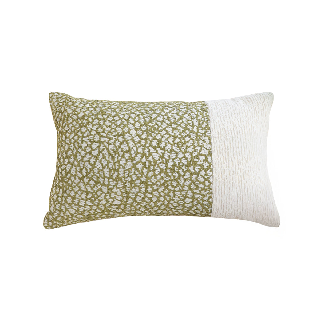 SOGA 35cm Modern Two-Tone Textured Block Design Throw Pillow