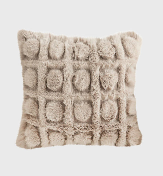 SOGA 45cm Wabi-sabi Herringbone Plush Square Throw  Pillow