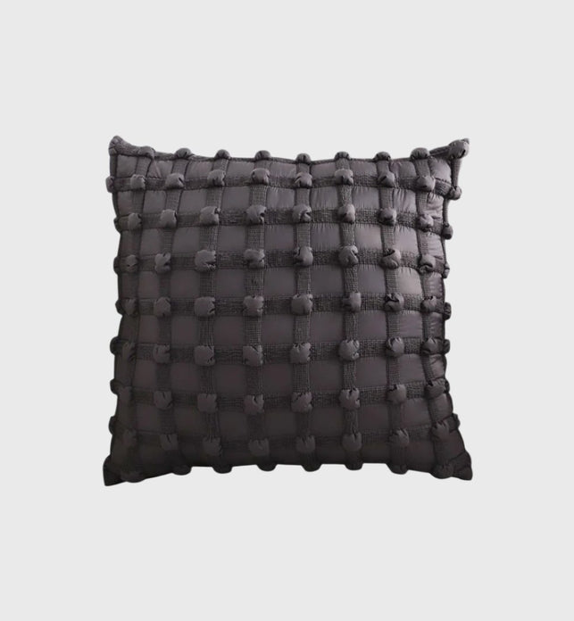 SOGA 45cm Black Medieval style Puff Rivet Square Product Throw Pillow