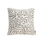 SOGA 50cm Gray White Abstract Swirl Pattern Decorative Throw Pillow