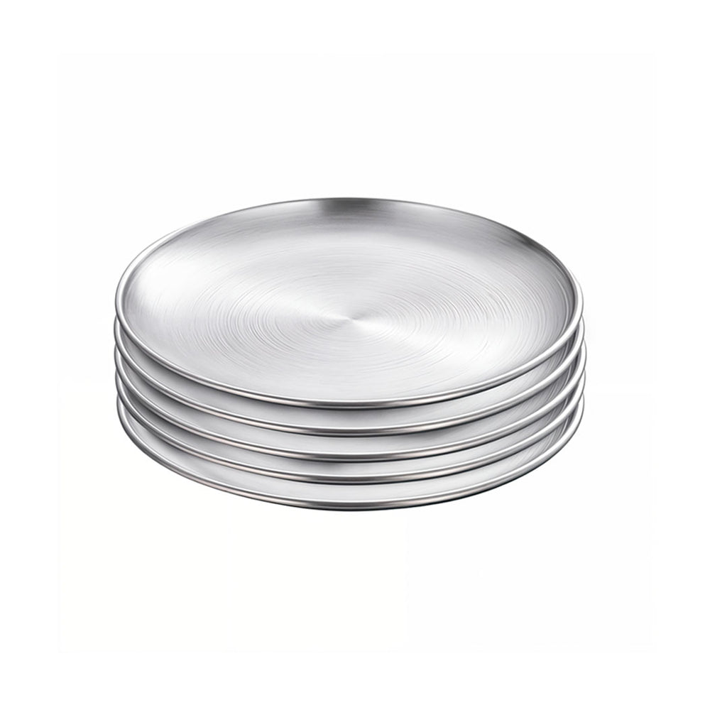 23cm Premium Silver Grilling Plate Durable Heat-Resistant Perfect for BBQs and Outdoor